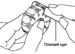Измерение зазора между лопастями и стенками пазов ротора насоса