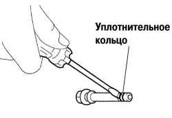 Снятие уплотнительного кольца с направляющего пальца