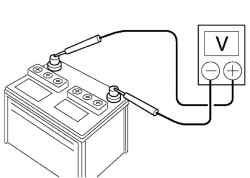 Проверка степени заряда аккумуляторной батареи с помощью вольтметра