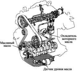 Контур системы смазки двигателя 1CD-FTV