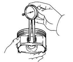 Измерение диаметра отверстия под поршневой палец