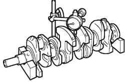 Измерение радиального биения коленчатого вала