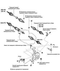 Детали переднего приводного вала
